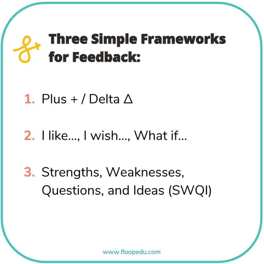Three Simple Frameworks for Feedback